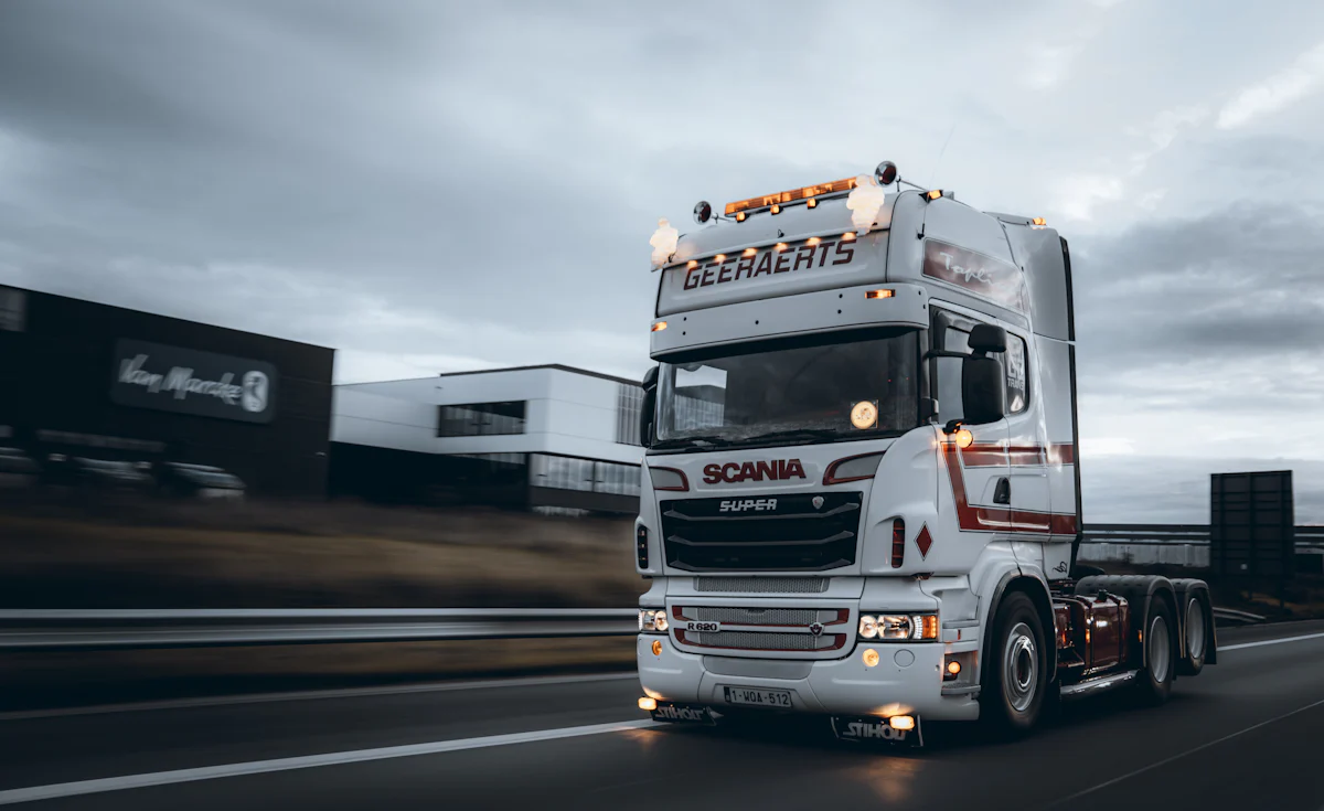 Truck on a highway